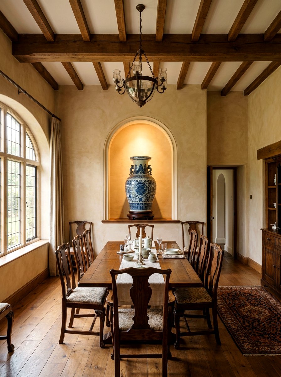 Arched Architectural Wall Niche - 30 French country dining room decor ideas