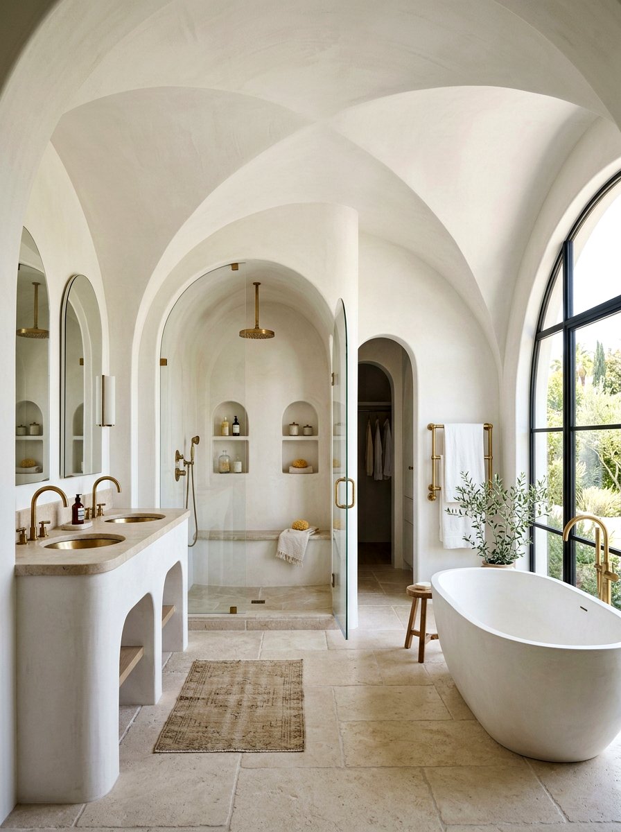 Arched Architecture Primary Bathroom - 30 Mediterranean bathroom ideas