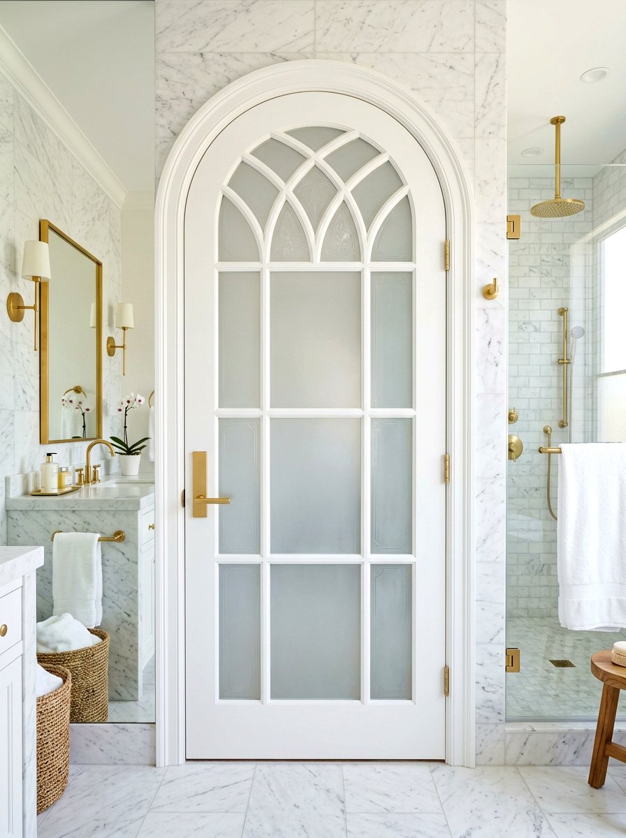 Arched Bathroom Door With Frosting - 30 arched doorway ideas
