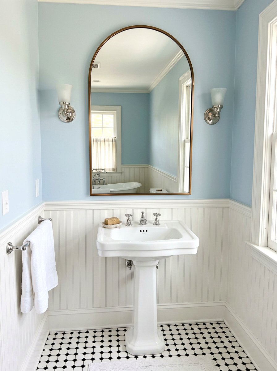 Arched Bathroom Mirror - 30 art deco bathroom ideas