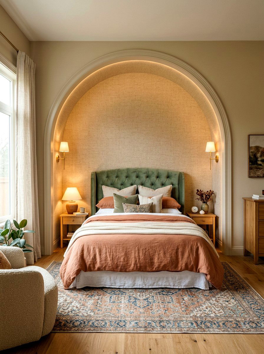 Arched Bed Nook - 30 interior arch ideas