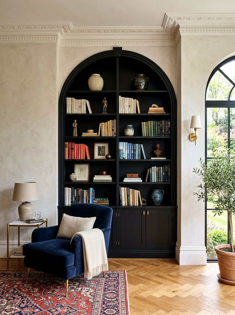 Arched Bookshelf Cabinet - 30 living room furniture ideas