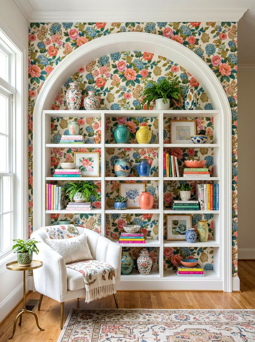 Arched Bookshelf Wallpaper - 30 arched bookshelf ideas