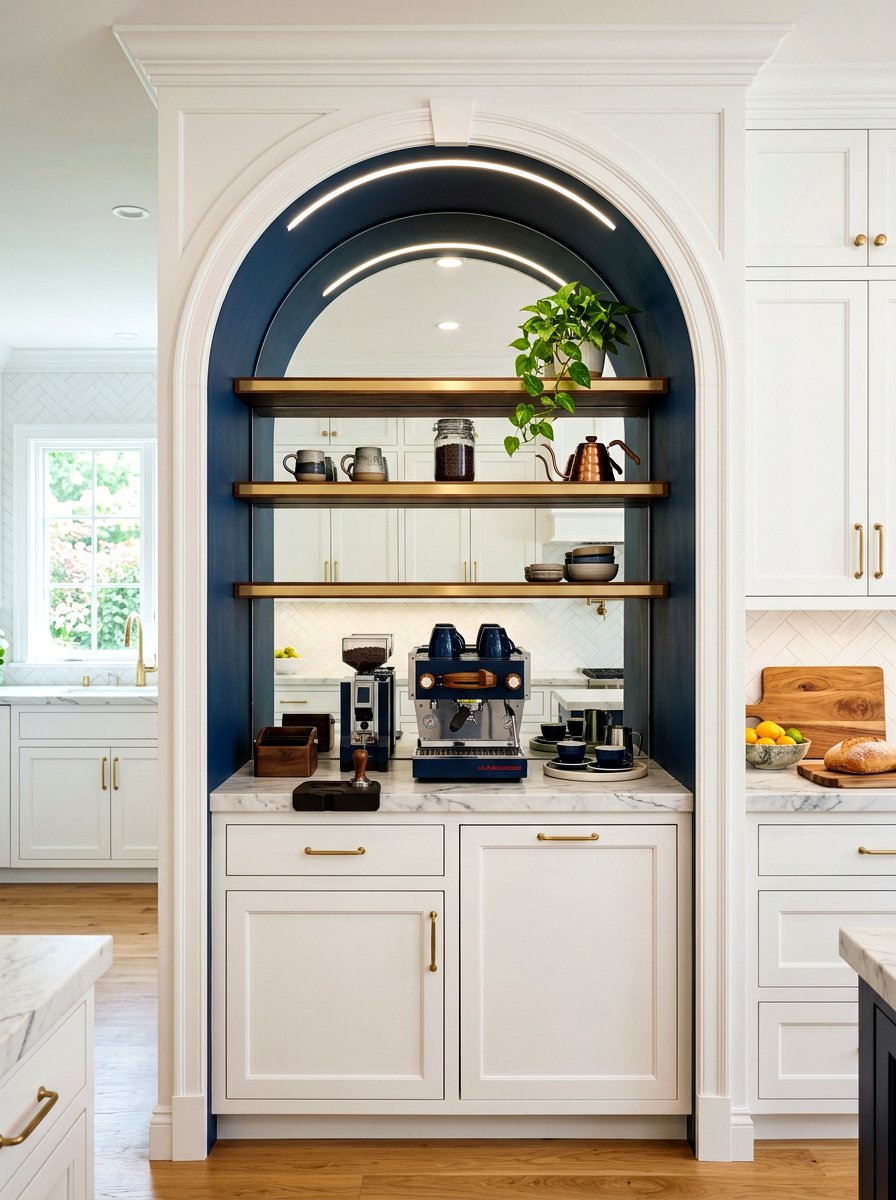 Arched Breakfast Station Alcove - 30 built in breakfast station ideas