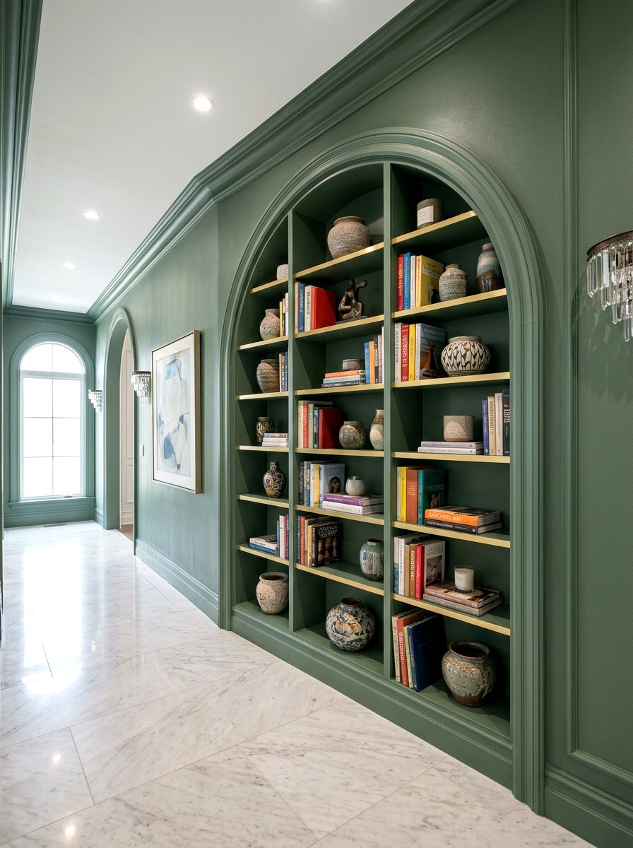 Arched Built In Bookshelf - 30 built in bookshelf ideas
