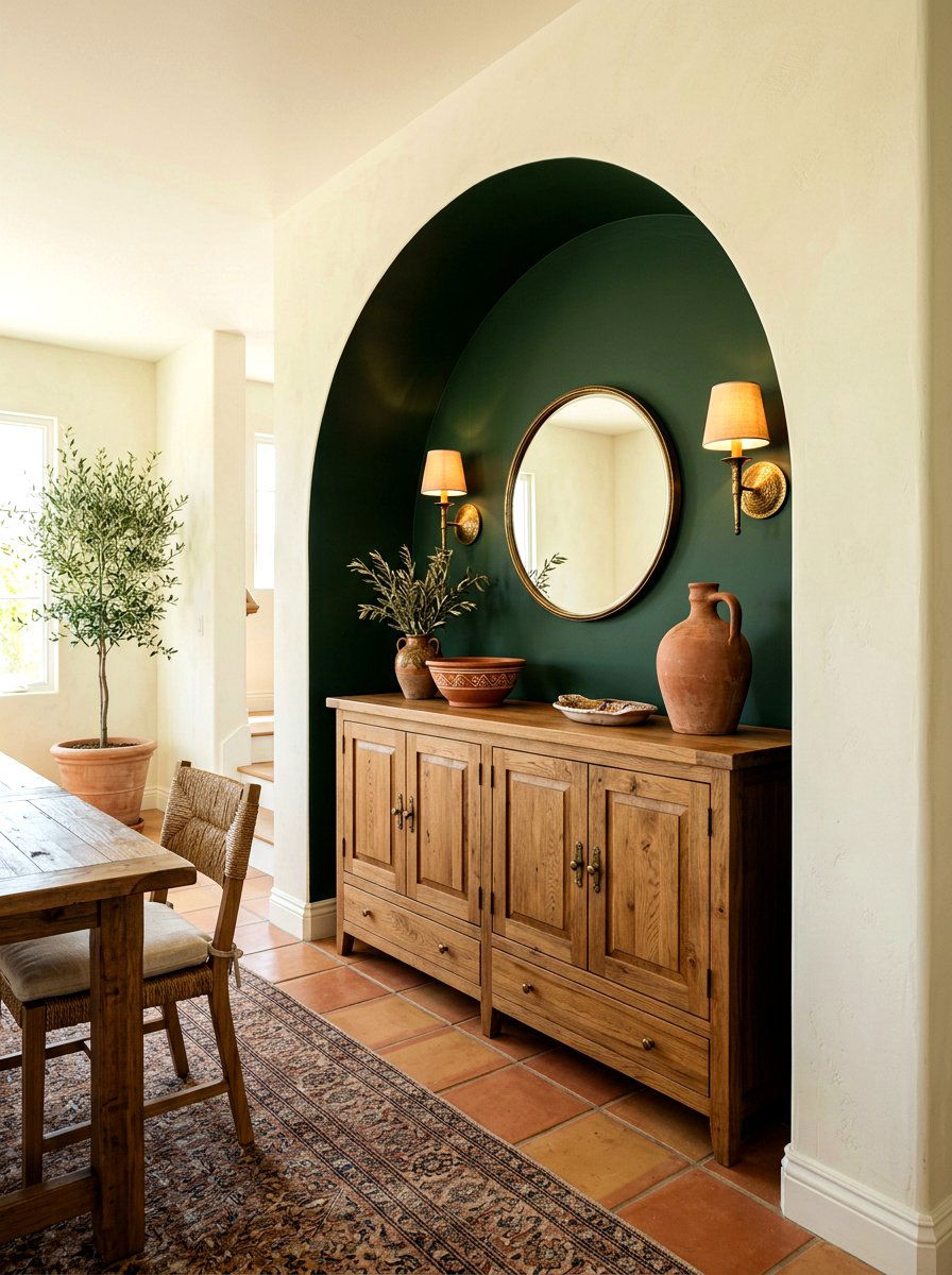 Arched Built In Buffet Niche - 30 built in buffet dining ideas