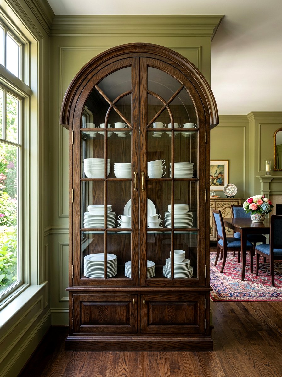 Arched Cabinet Glass Doors - 30 arched bookshelf ideas