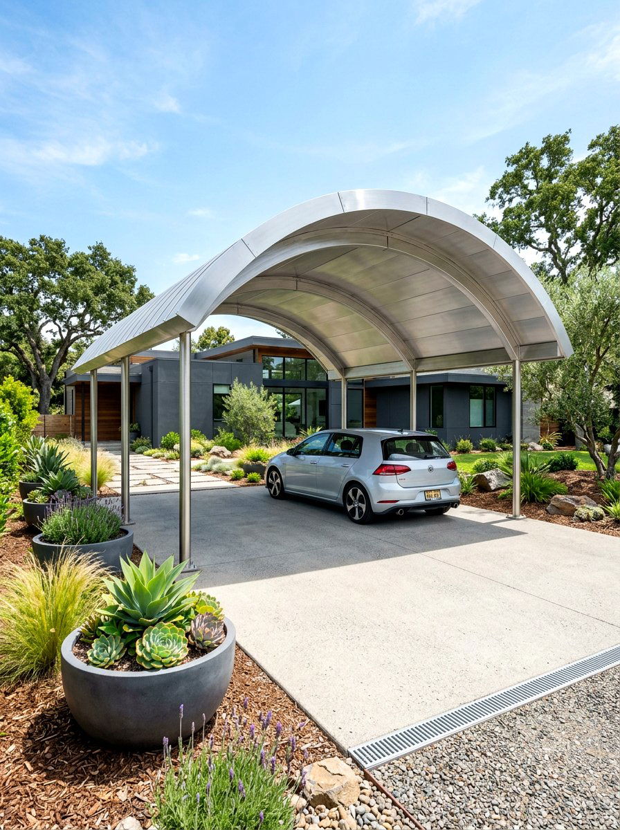 Arched Carport - 30 carport design ideas