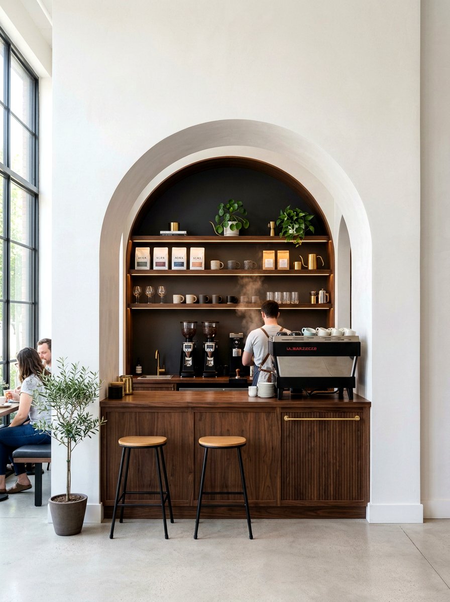 Arched Coffee Bar Design - 30 espresso nook kitchen ideas