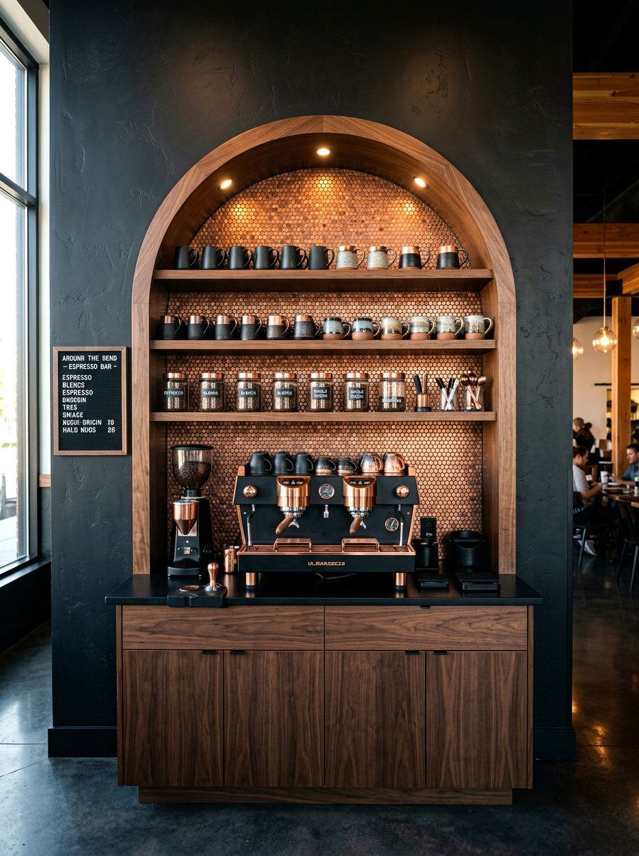 Arched Coffee Station - 30 arched built in ideas