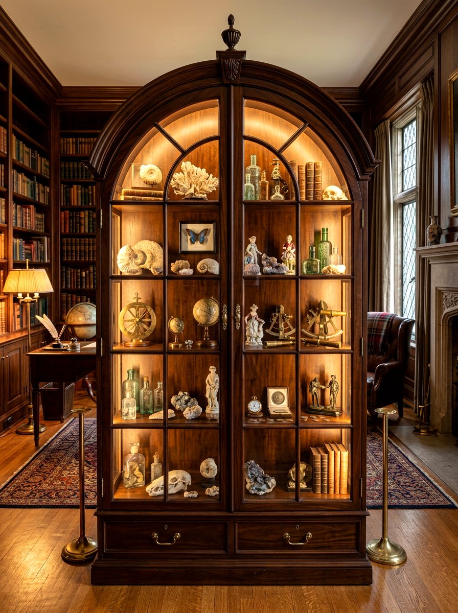 Arched Curiosity Cabinet - 30 arched cabinet ideas