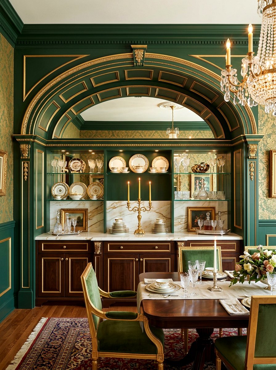 Arched Dining Room Buffet - 30 arched built in ideas