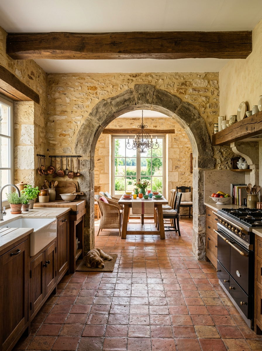 Arched Doorway Architecture - 30 wine country kitchen ideas