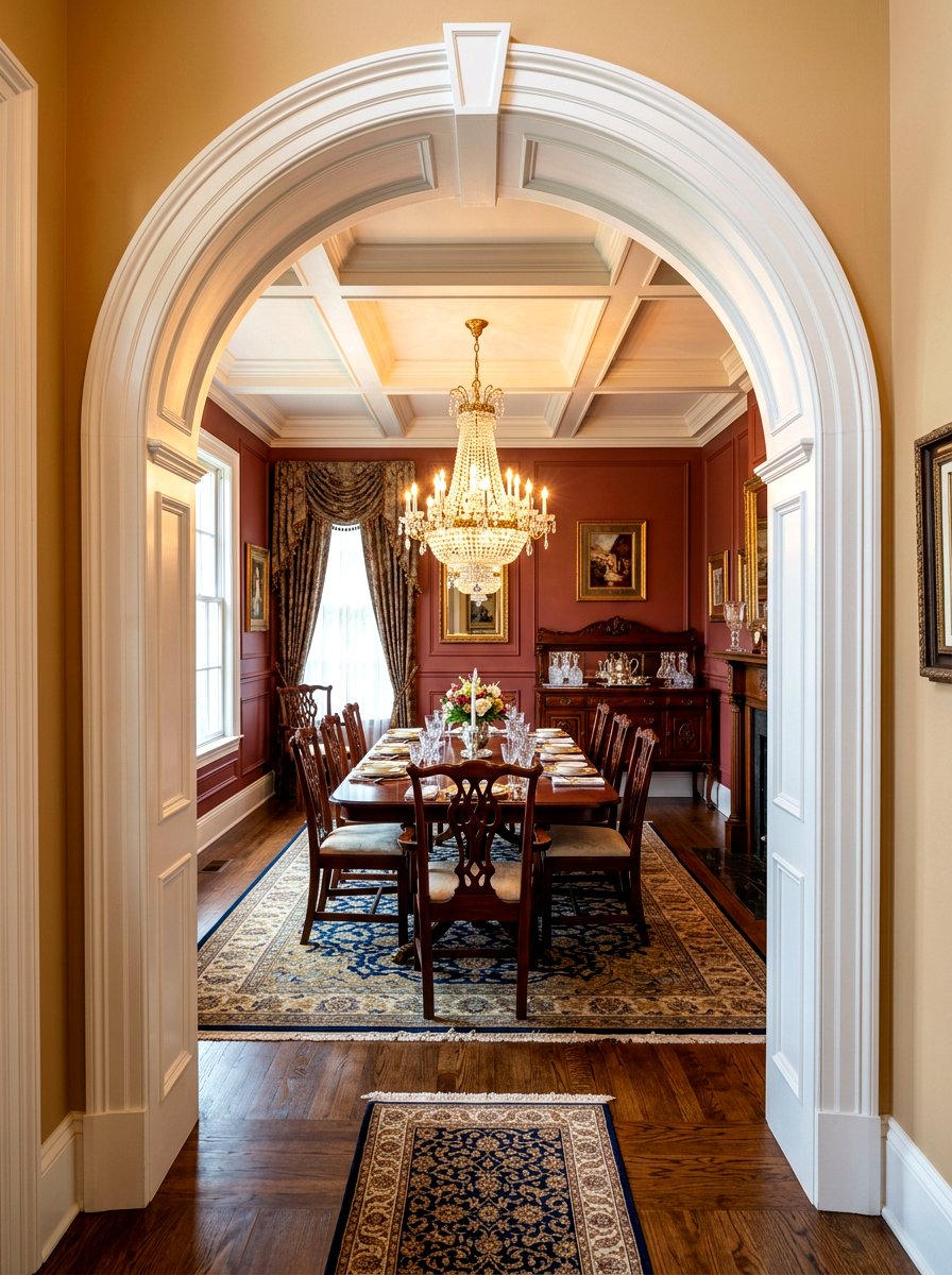 Arched Doorway Design - 30 warm traditional dining room ideas