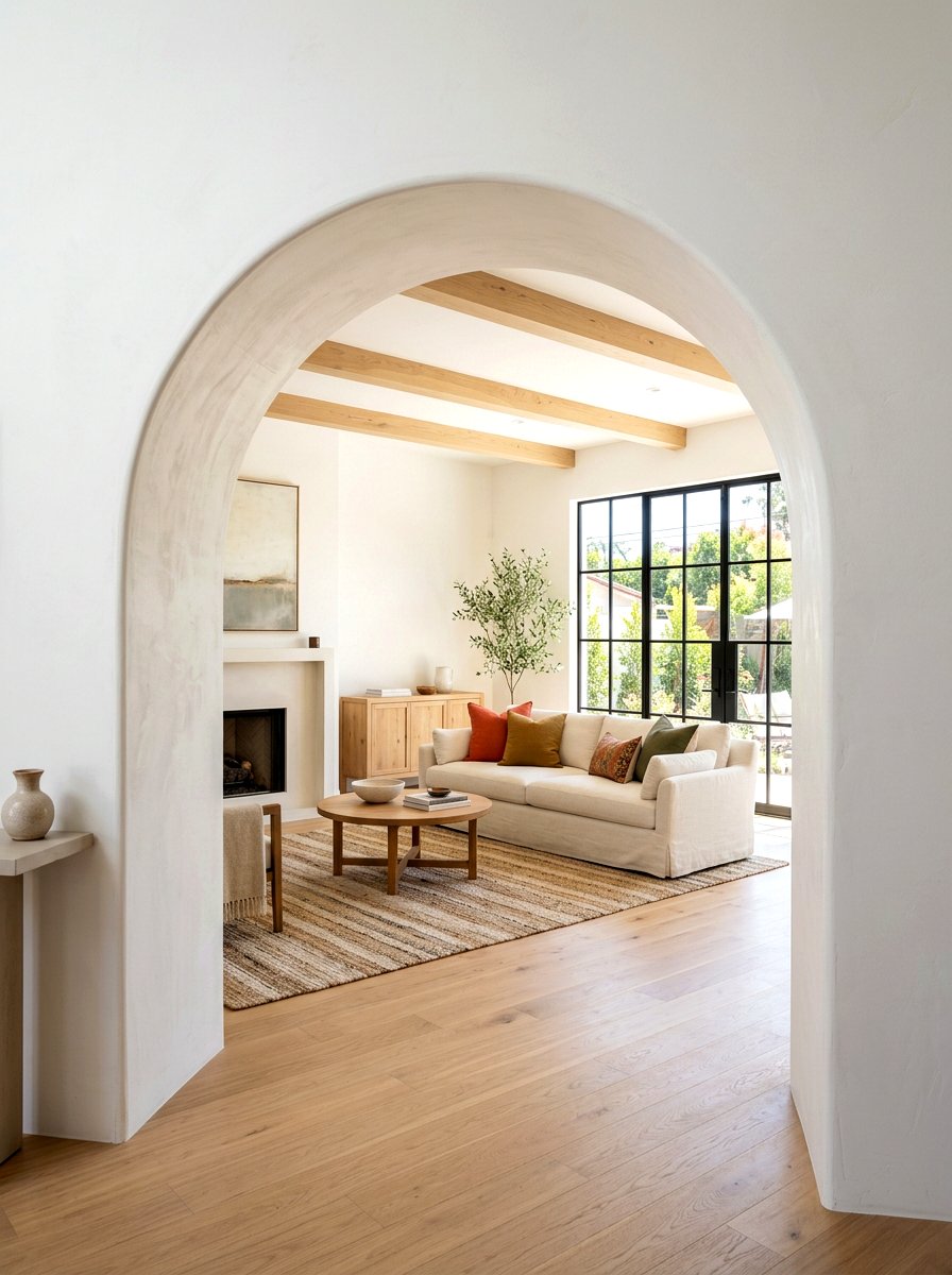 Arched Doorway Detail - 30 California casual living room ideas