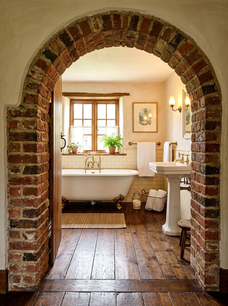 Arched Doorway Entry - 30 old world bathroom ideas