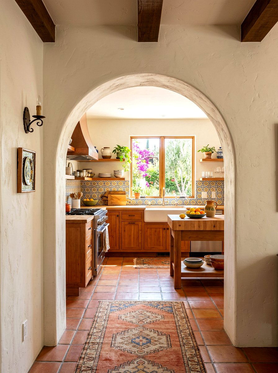 Arched Doorway Kitchen Entry - 30 tomato girl summer kitchen ideas
