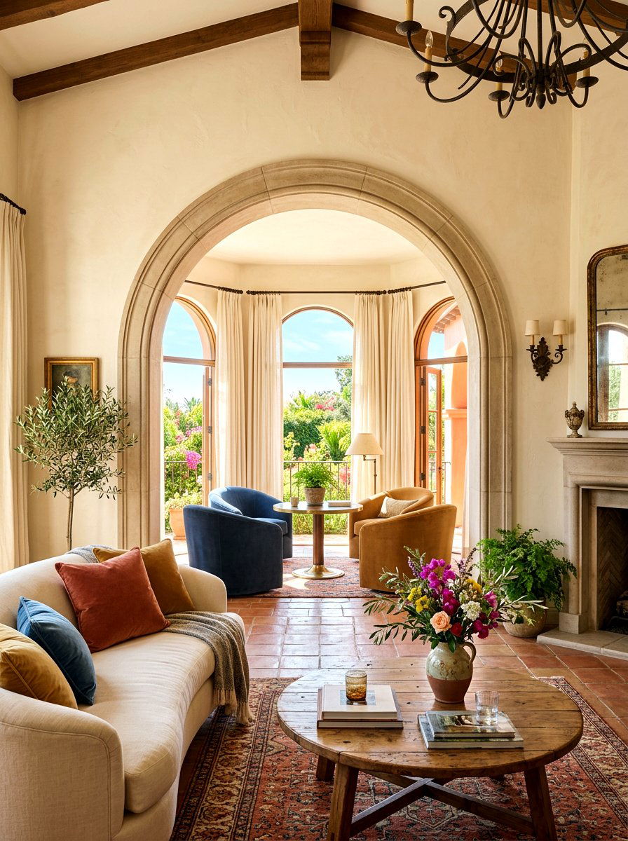 Arched Doorway Living Room - 30 French country living room ideas