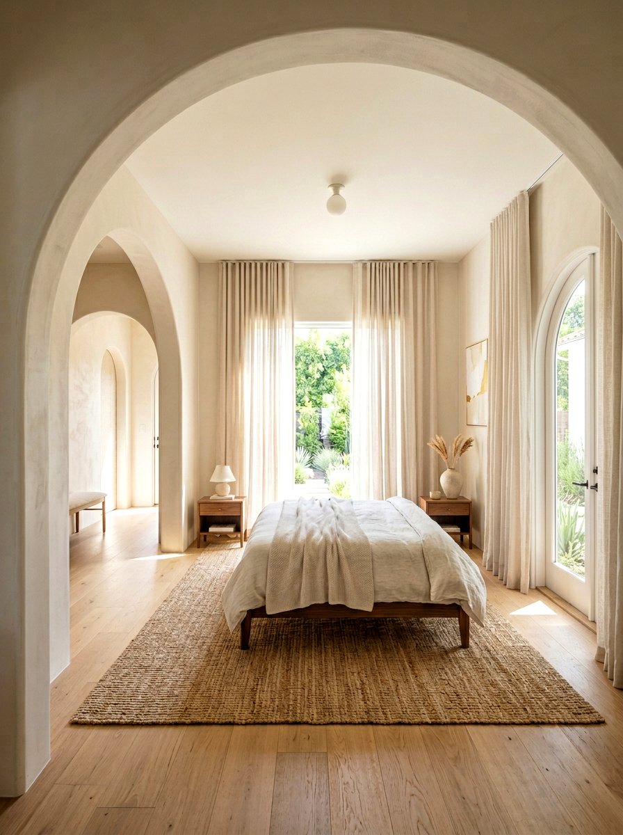 Arched Doorway Minimalist Bedroom - 30 earthy minimalist bedroom ideas
