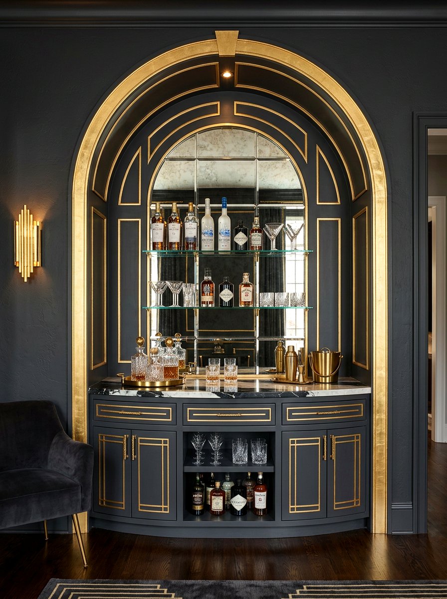 Arched Dry Bar - 30 arched built in ideas