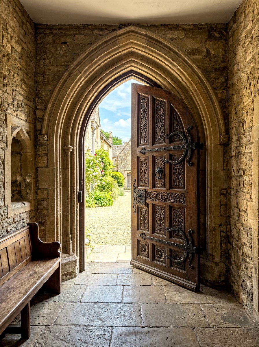 Arched Entry Doorway - 30 English manor exterior ideas