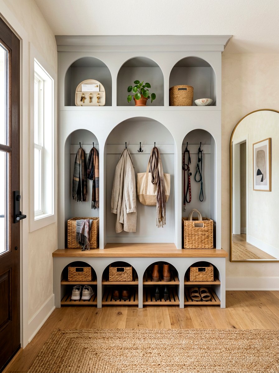 Arched Entryway Cubby - 30 arched built in ideas