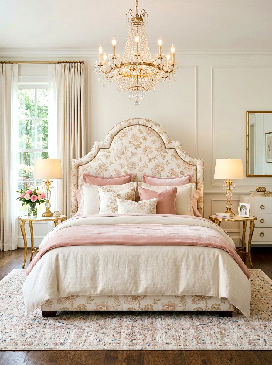 Arched Fabric Headboard - 30 oversized headboard ideas
