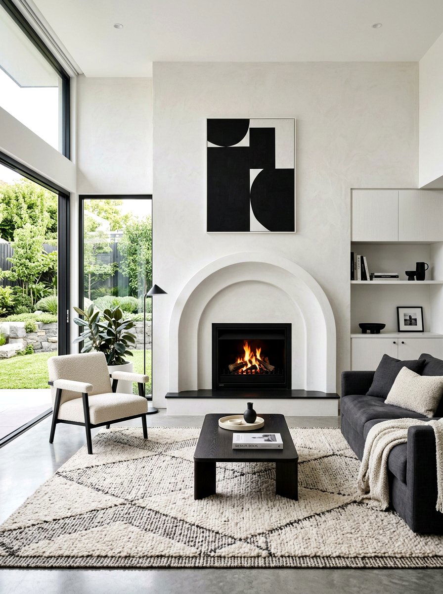 Arched Fireplace Surround - 30 arched built in ideas