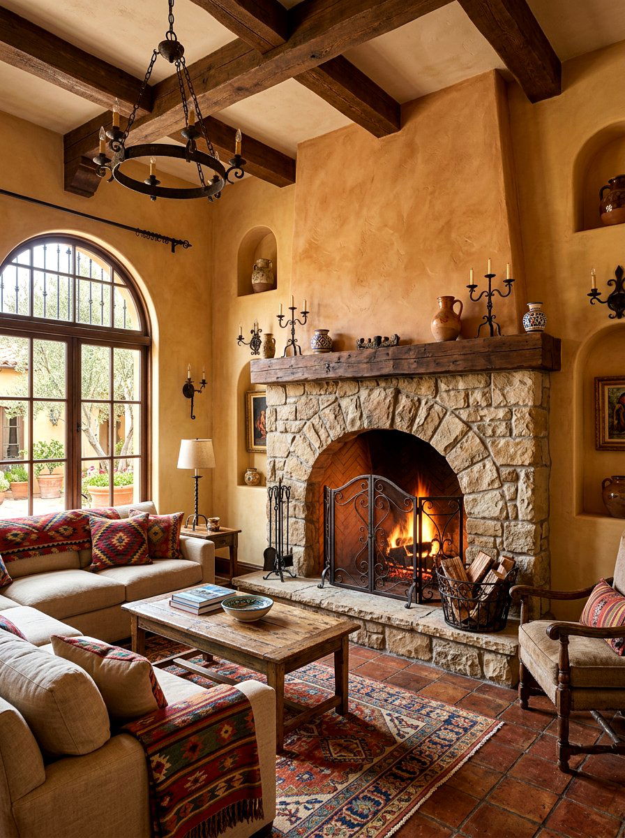 Arched Fireplace - 30 family room fireplace ideas