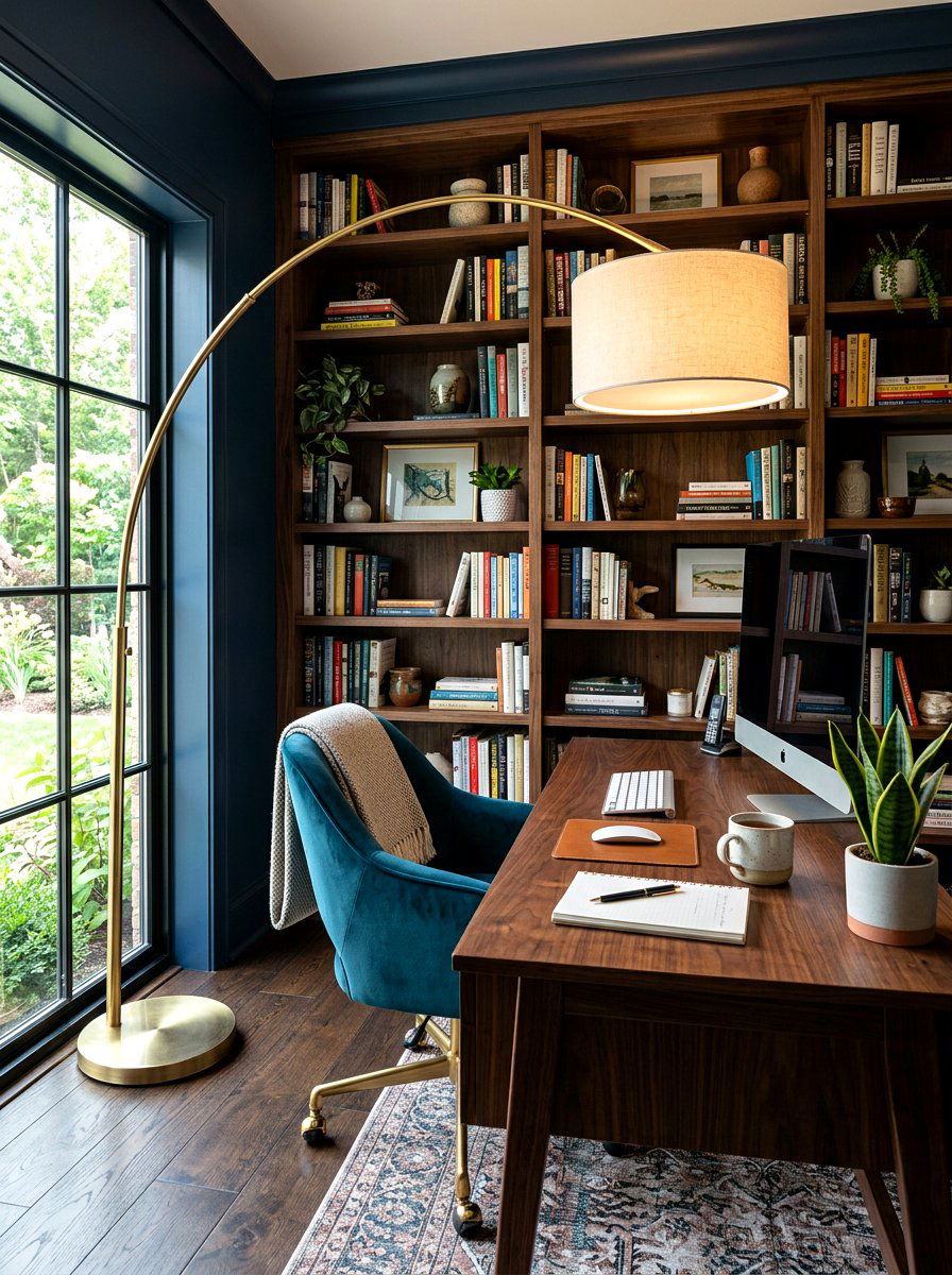 Arched Floor Lamp - 30 home office lighting ideas
