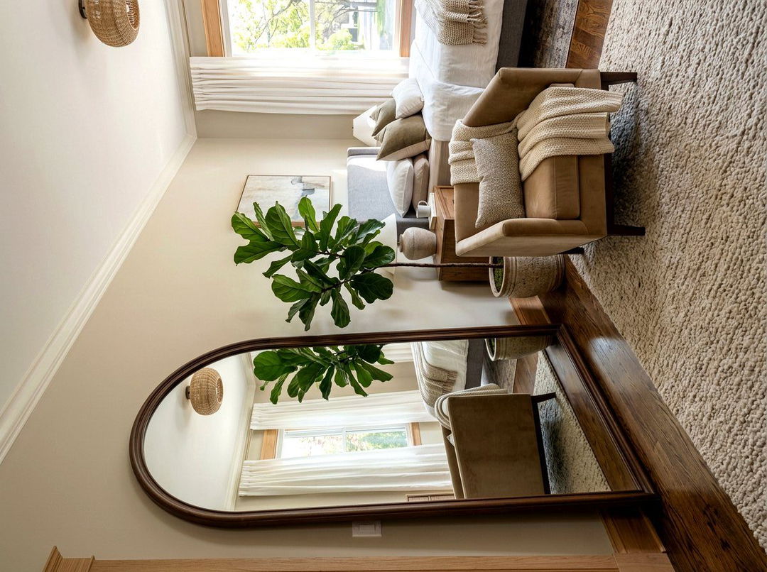 Arched Floor Mirror - 30 mirror wall ideas