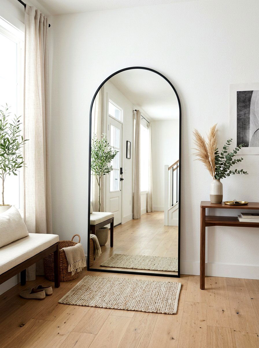Arched Full Length Mirror - 30 modern entryway ideas