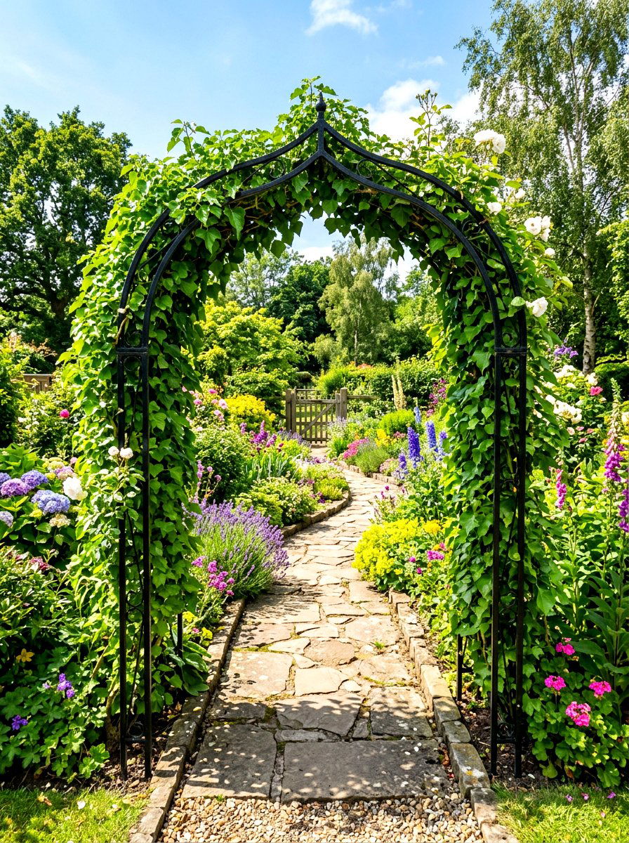 Arched Garden Entrance - 30 modern cottage garden ideas