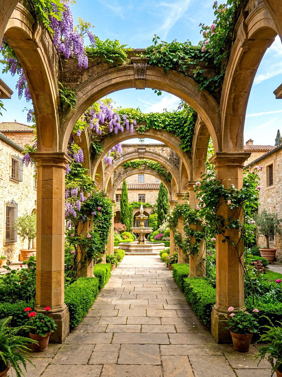 Arched Garden Passage - 30 Spanish courtyard ideas