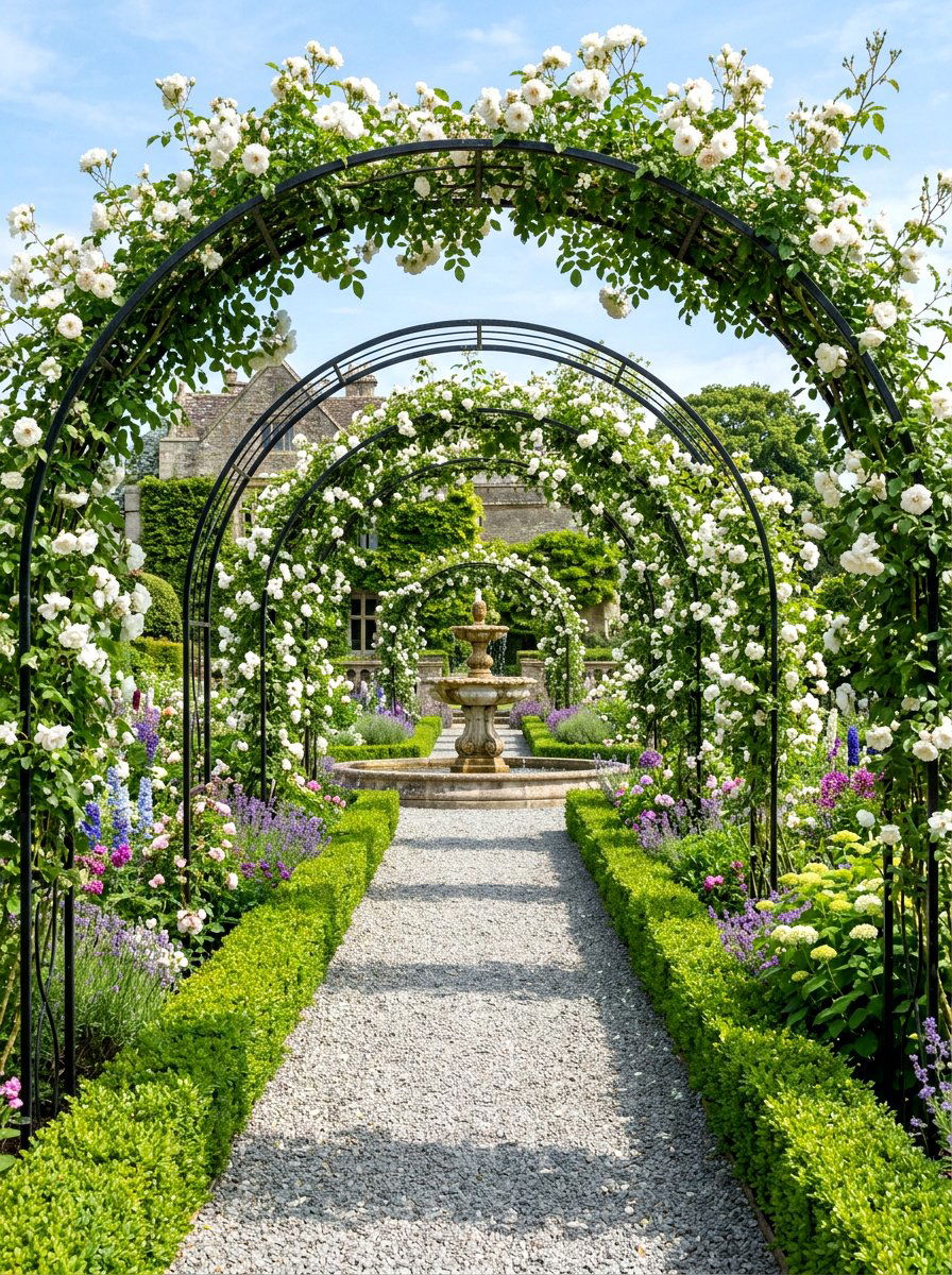 Arched Garden Passage - 30 covered walkway ideas
