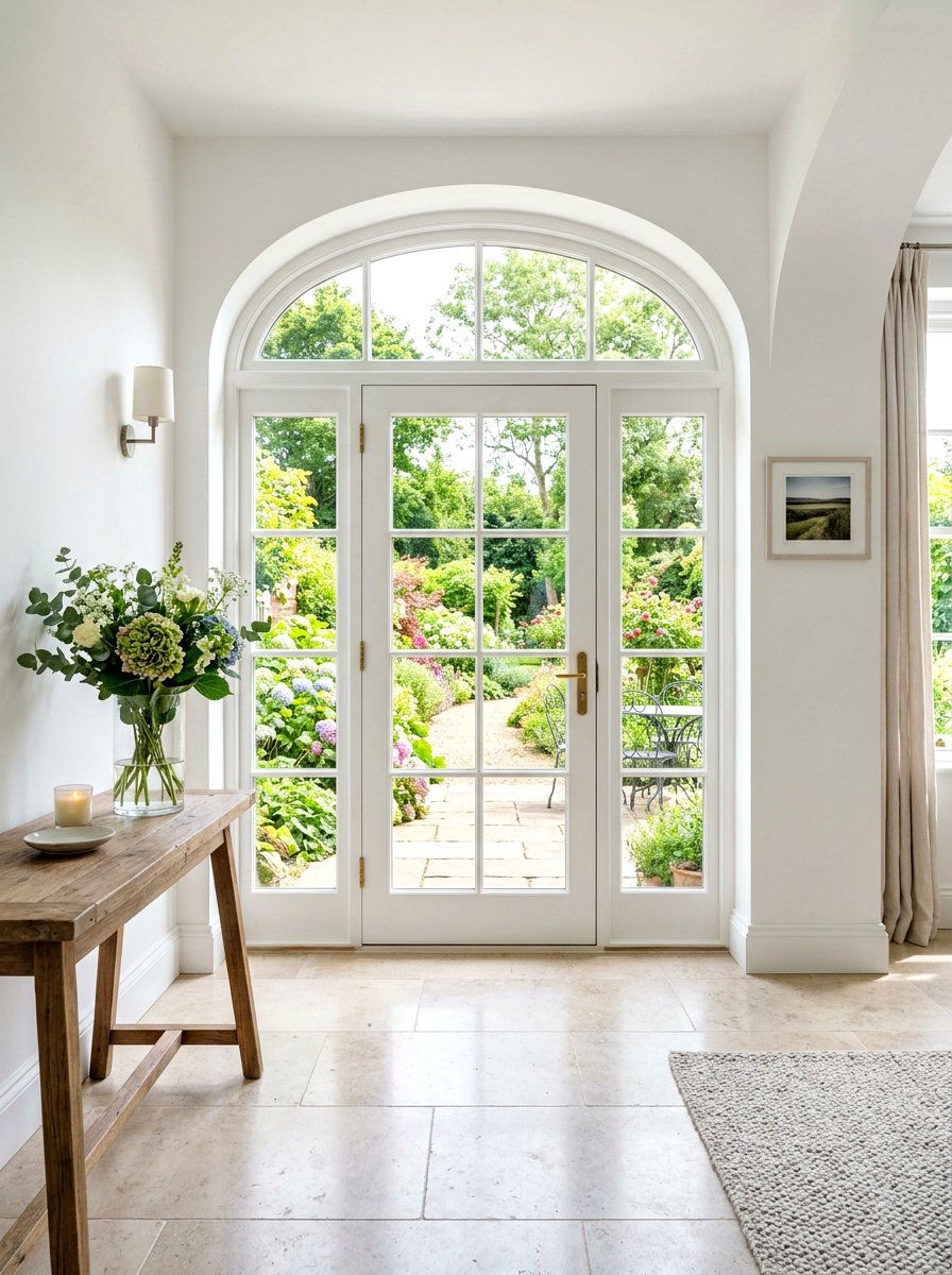 Arched Glass French Doors - 30 arched doorway entry ideas