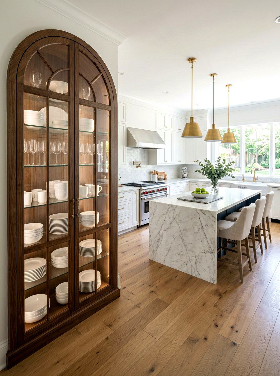 Arched Glass Front Cabinet - 30 arched cabinet ideas