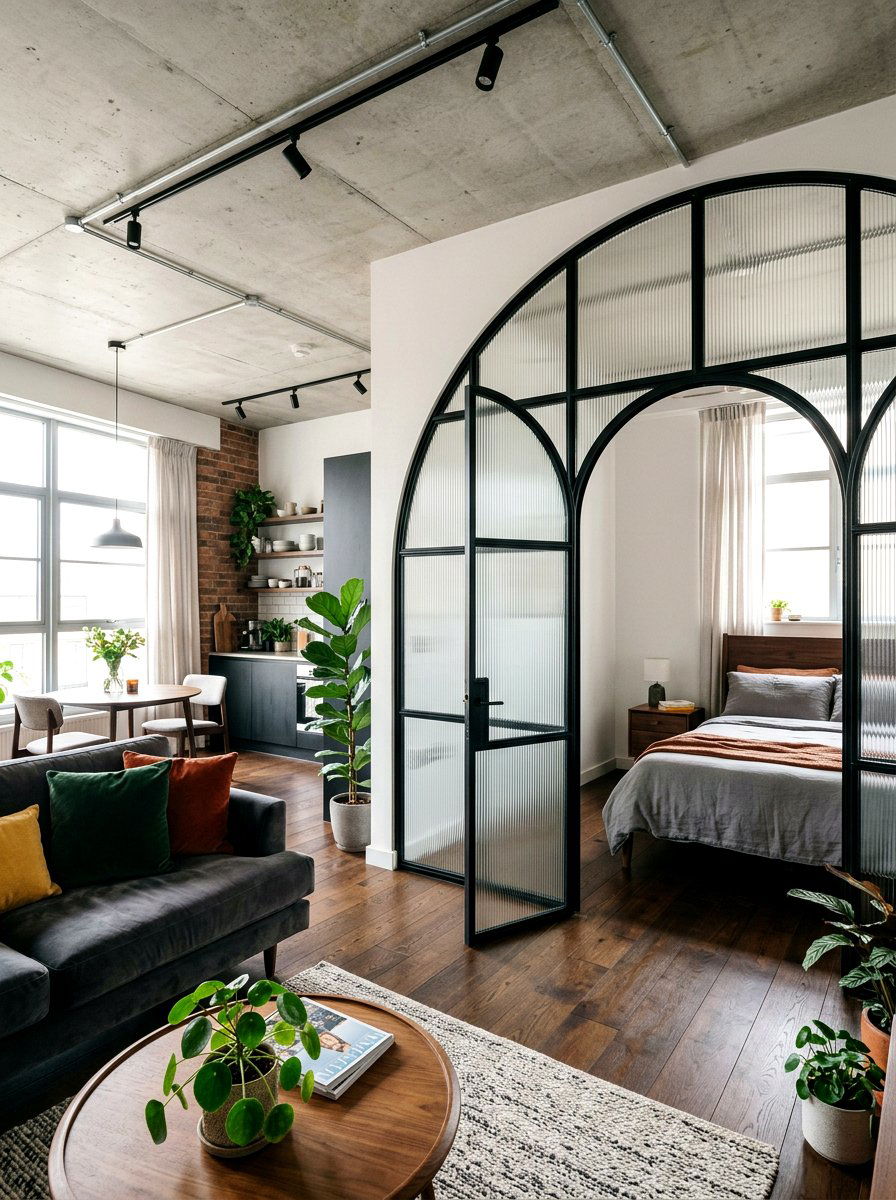 Arched Glass Partition - 30 interior arch ideas