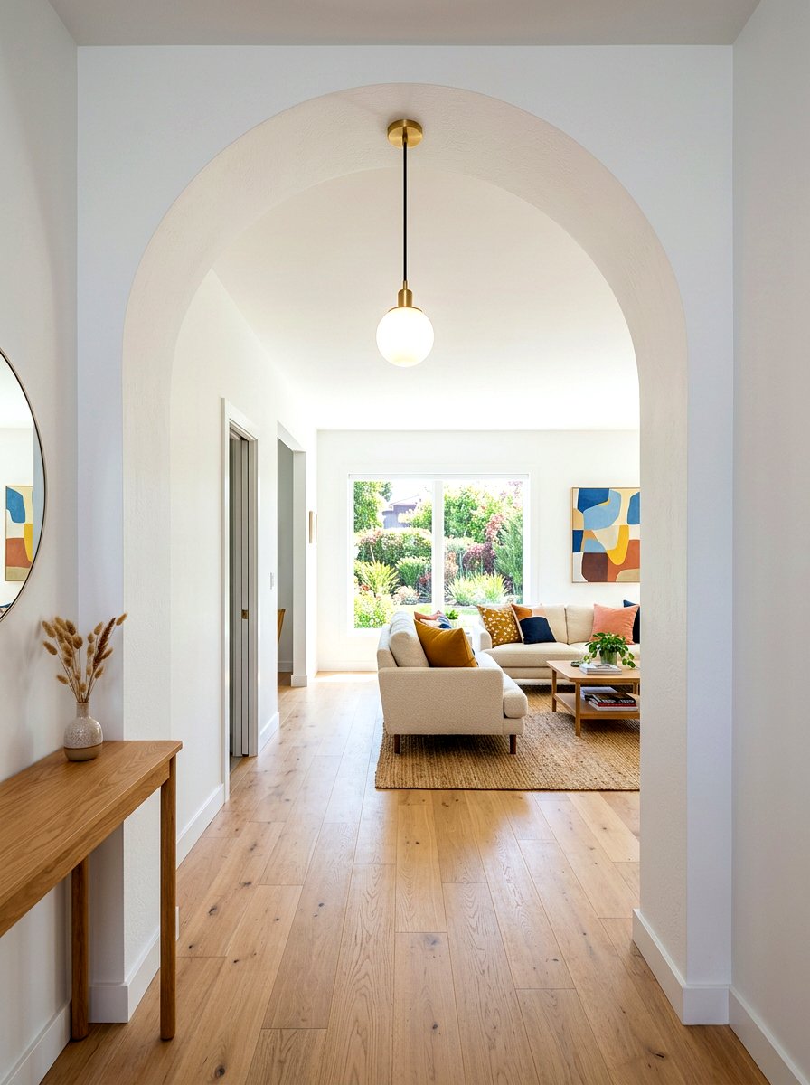 Arched Hallway Opening - 30 narrow hallway ideas
