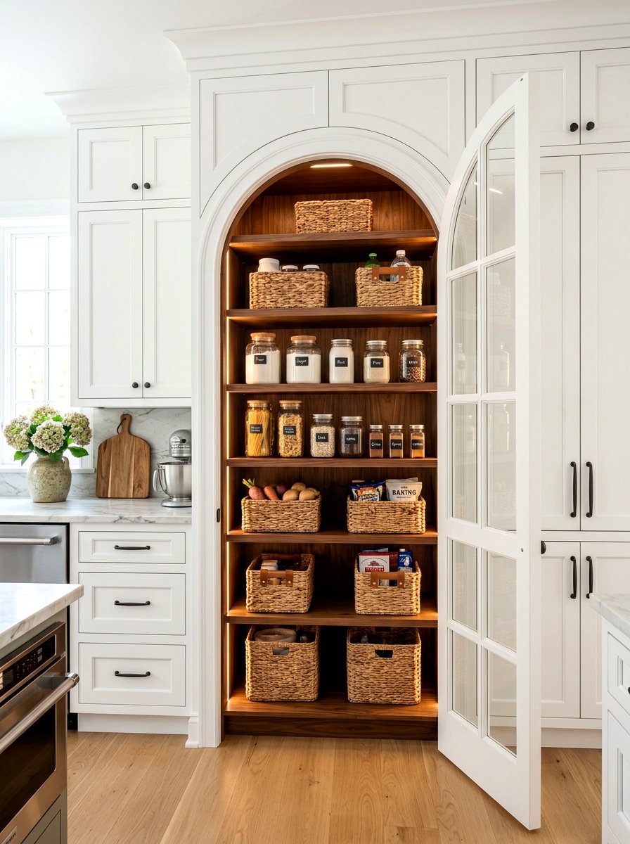 Arched Kitchen Pantry - 30 arched built in ideas