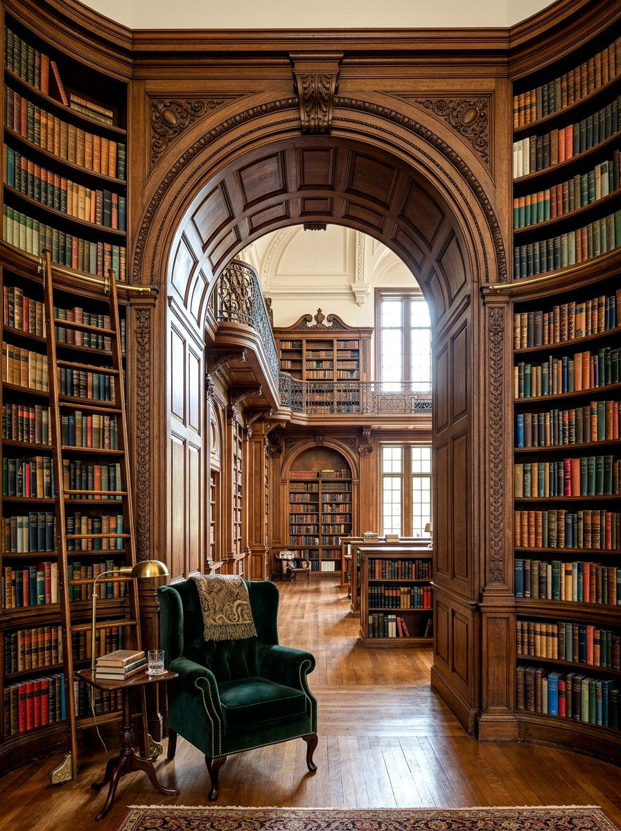 Arched Library Entryway - 30 arched doorway ideas