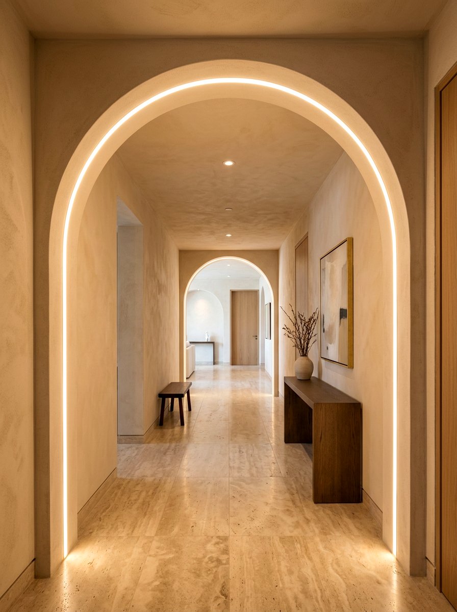 Arched Lighting Feature - 30 arched built in ideas