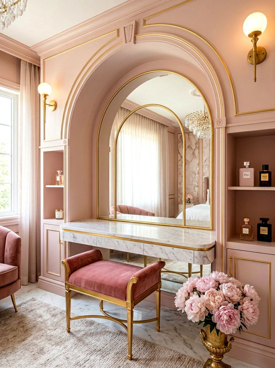 Arched Makeup Vanity - 30 arched built in ideas