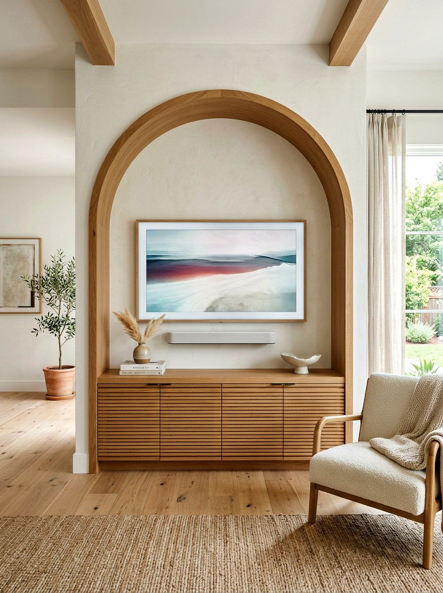 Arched Media Console - 30 arched built in ideas