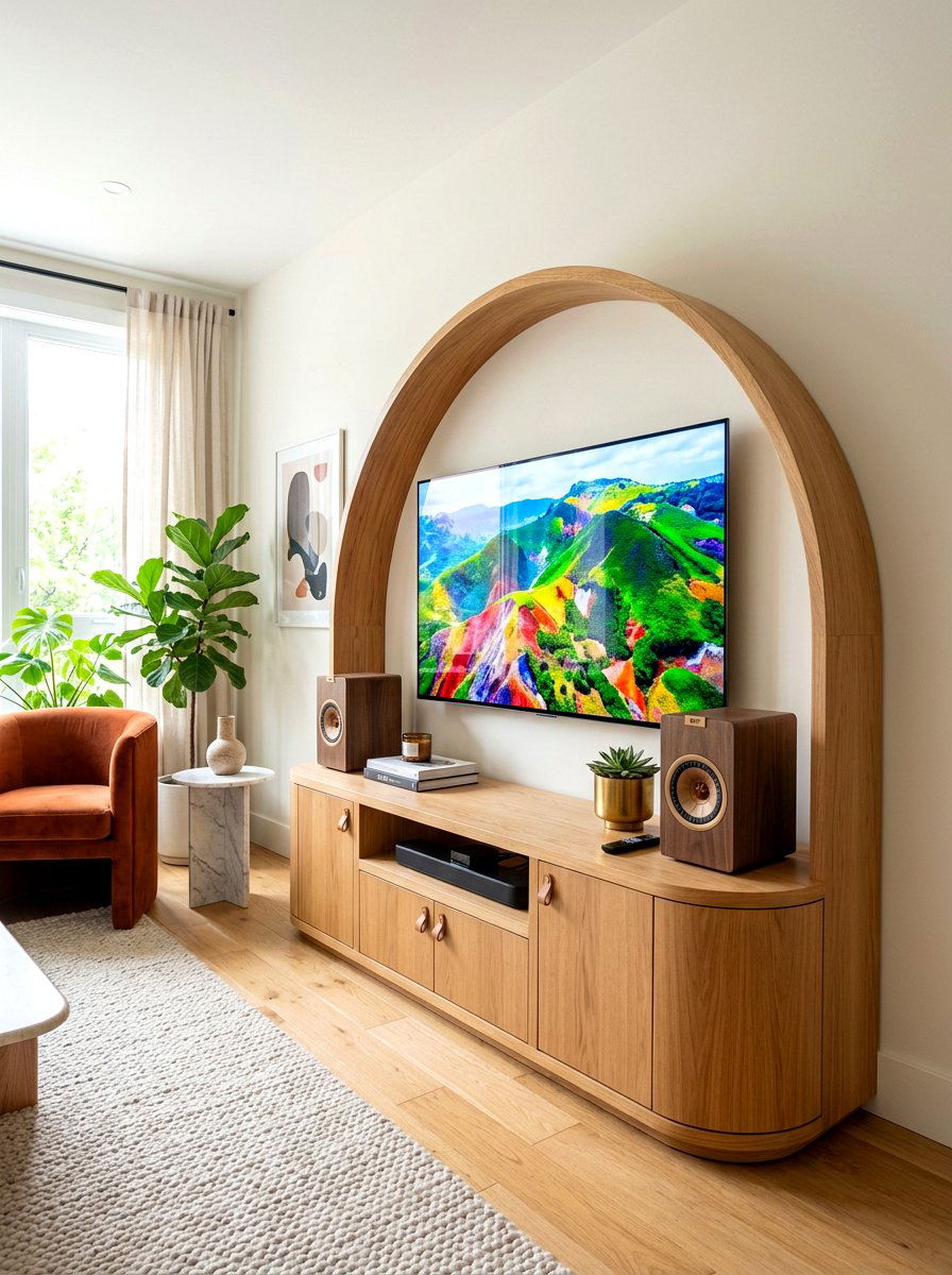Arched Media Console - 30 rounded furniture ideas