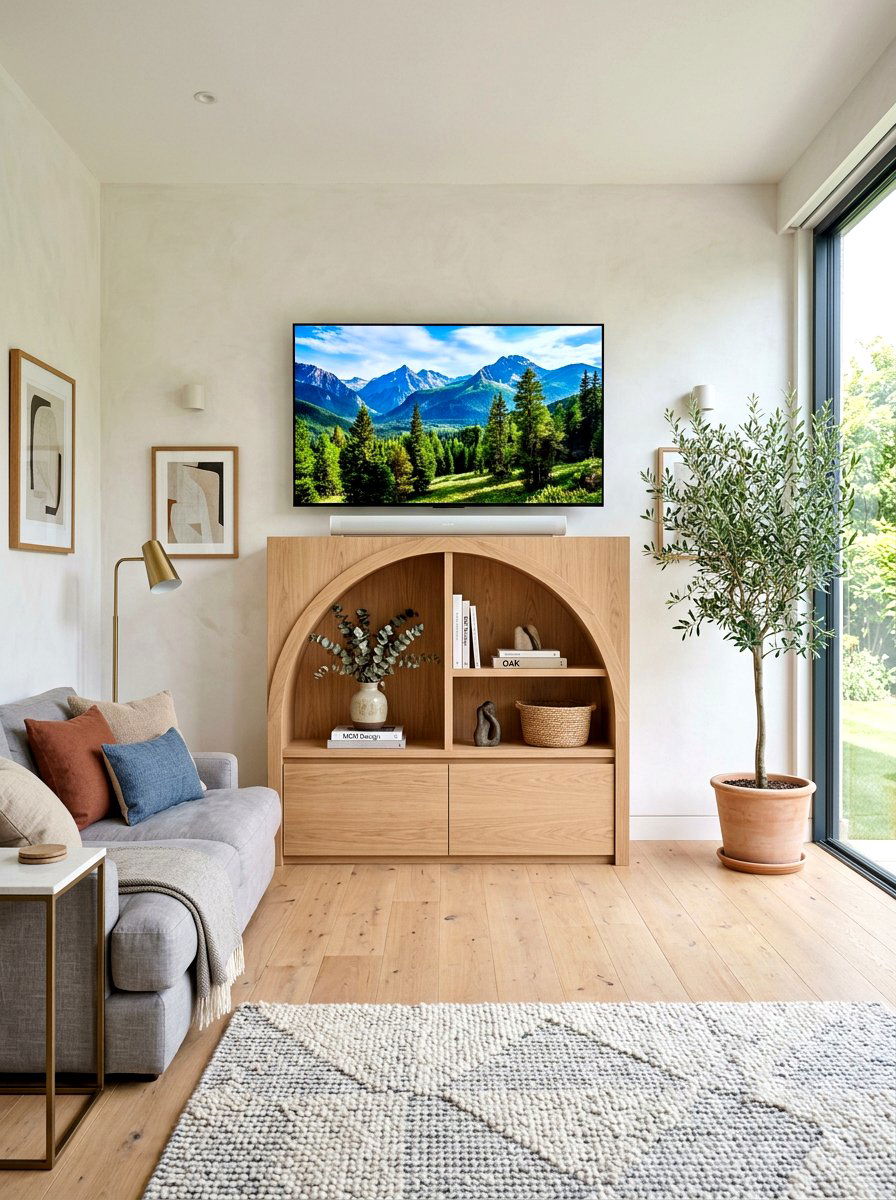 Arched Media Console - 30 arched cabinet ideas