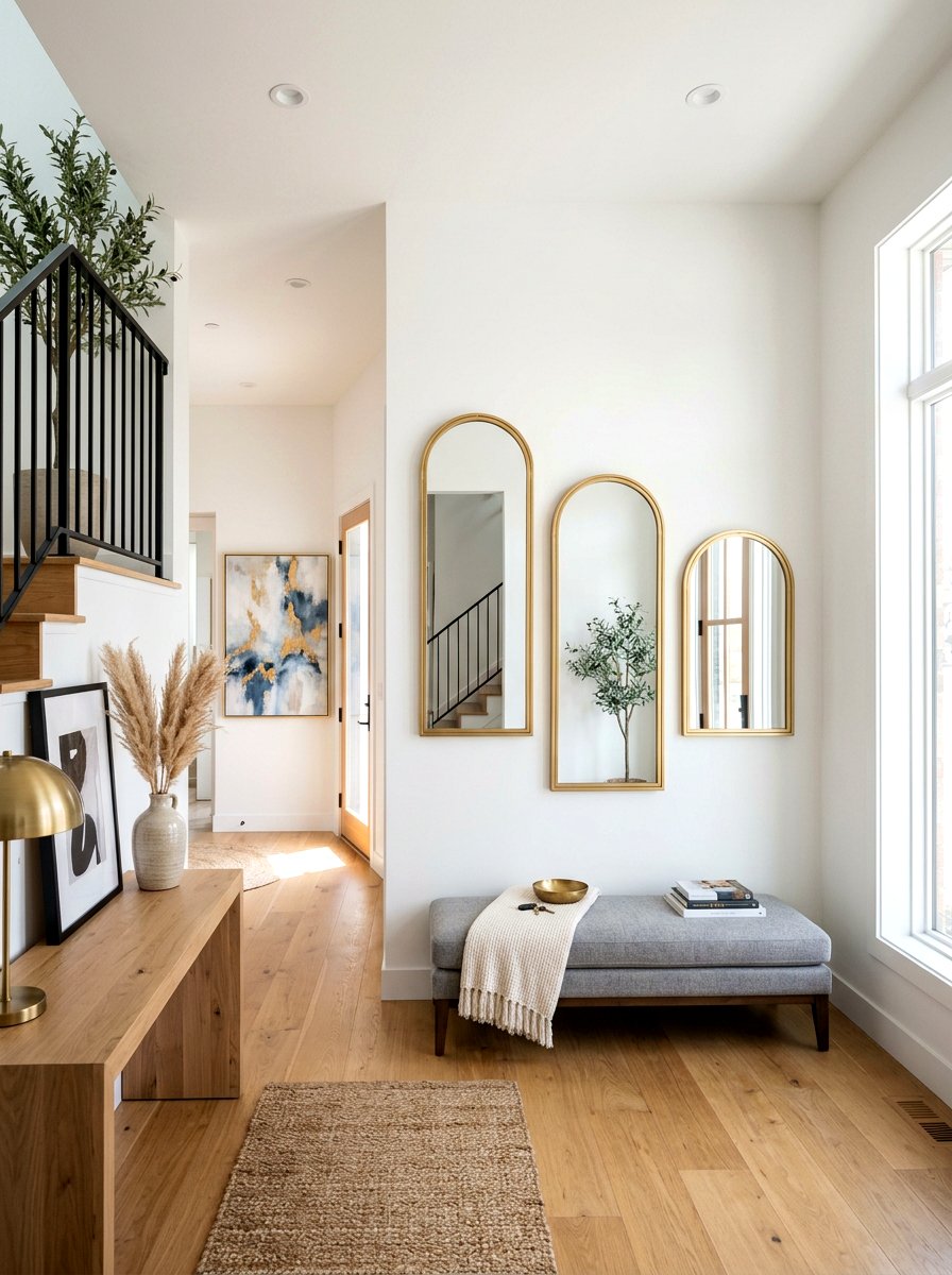 Arched Mirror Gallery Wall Foyer - 30 arched foyer mirror ideas