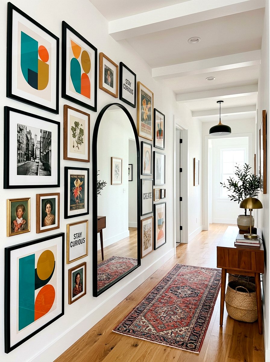 Arched Mirror Gallery Wall Hallway - 30 arched mirror hallway ideas