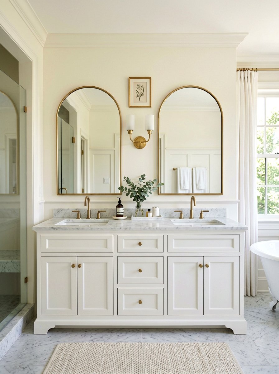 Arched Mirror - 30 master bathroom ideas
