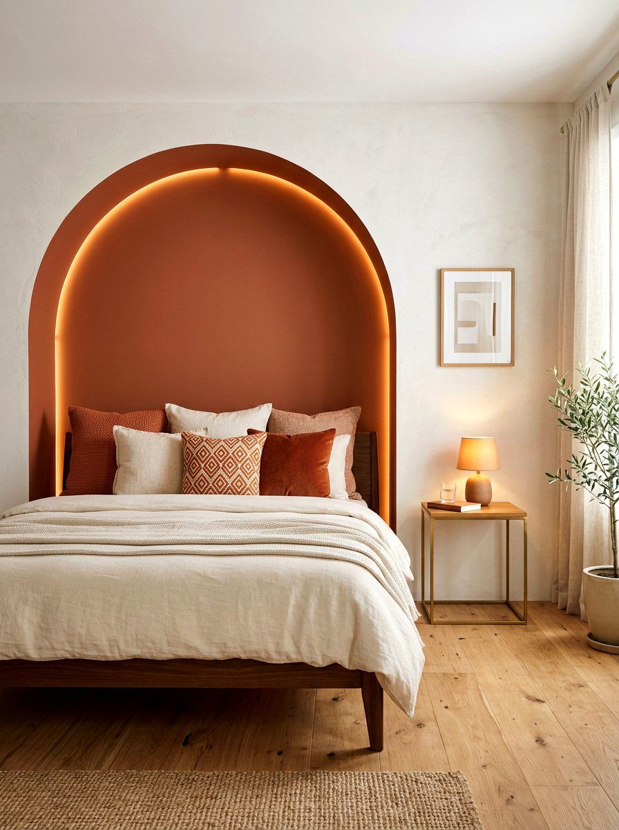 Arched Niche Headboard - 30 Moroccan bedroom ideas